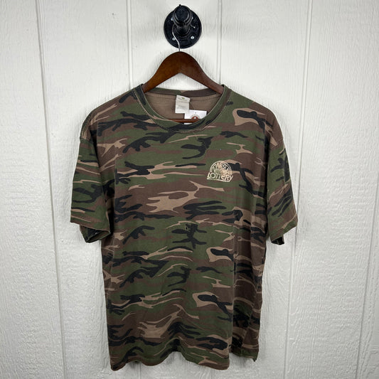 Vintage 90s West Virginia Lottery Camo Tee (L)
