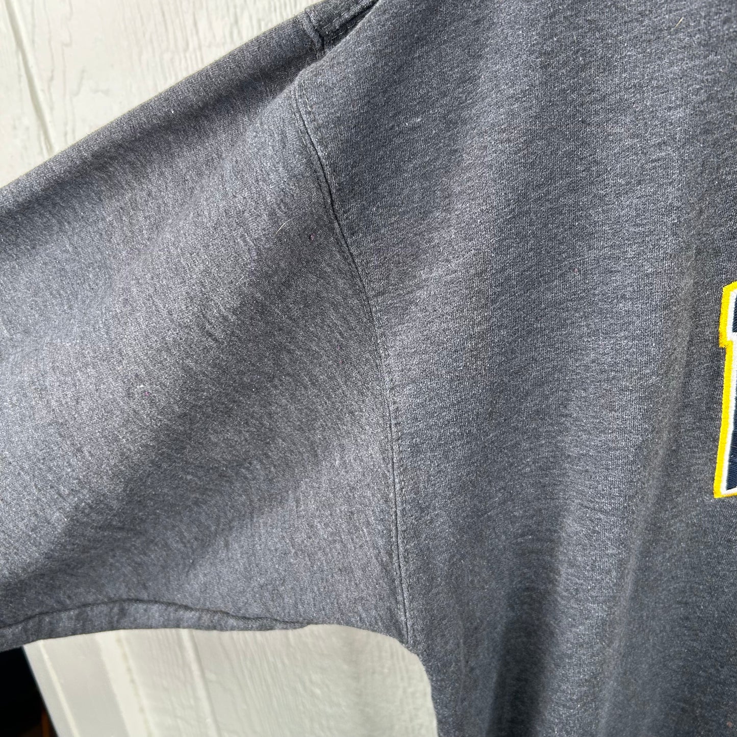 Y2K West Virginia Mountaineers Embroidered Gray Crewneck (XL)