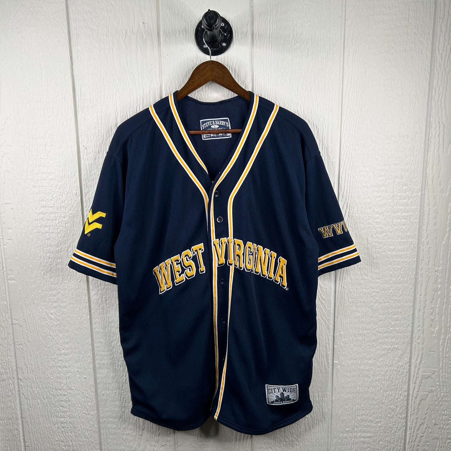 Vintage 90's West Virginia University Baseball Jersey (L)