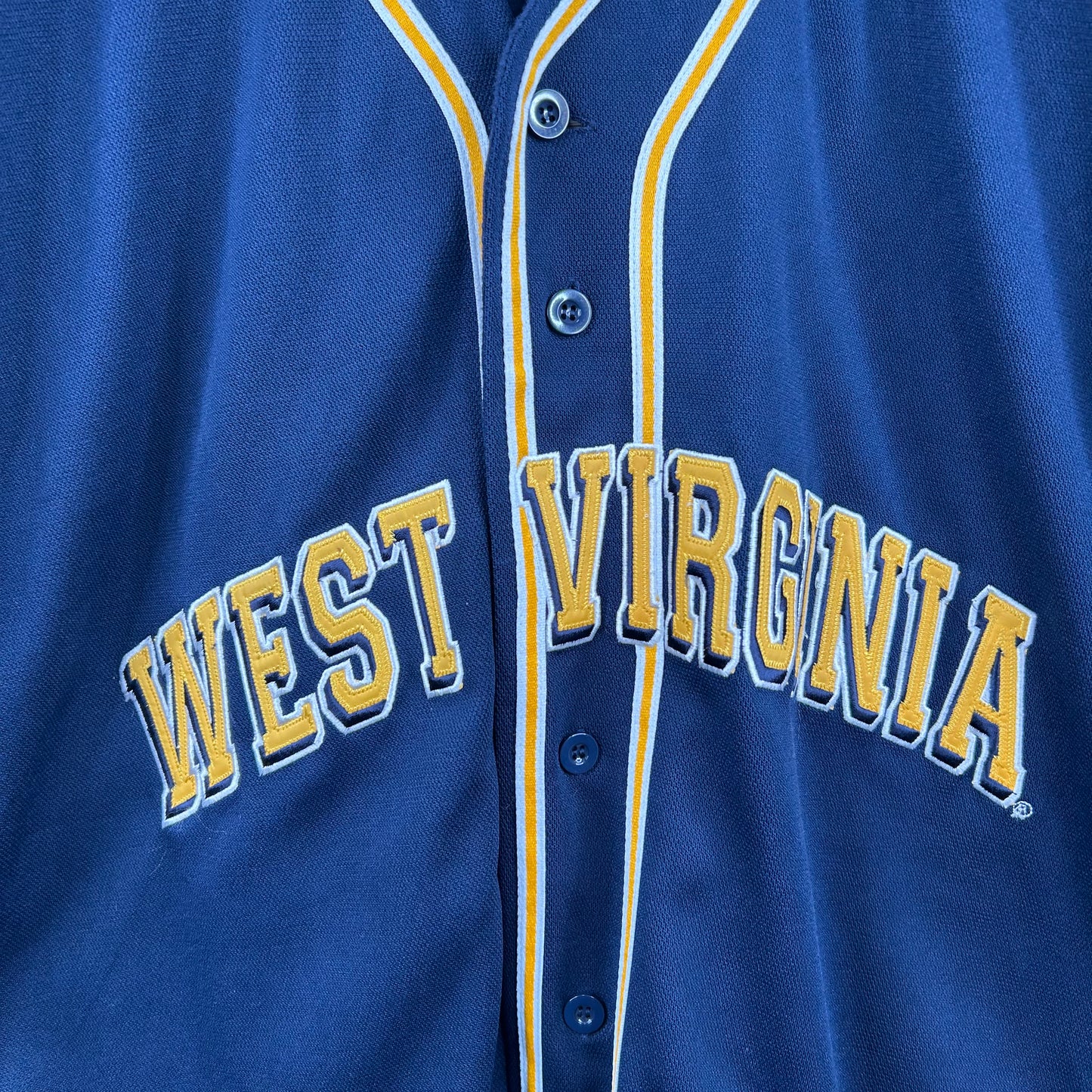 Vintage 90's West Virginia University Baseball Jersey (L)