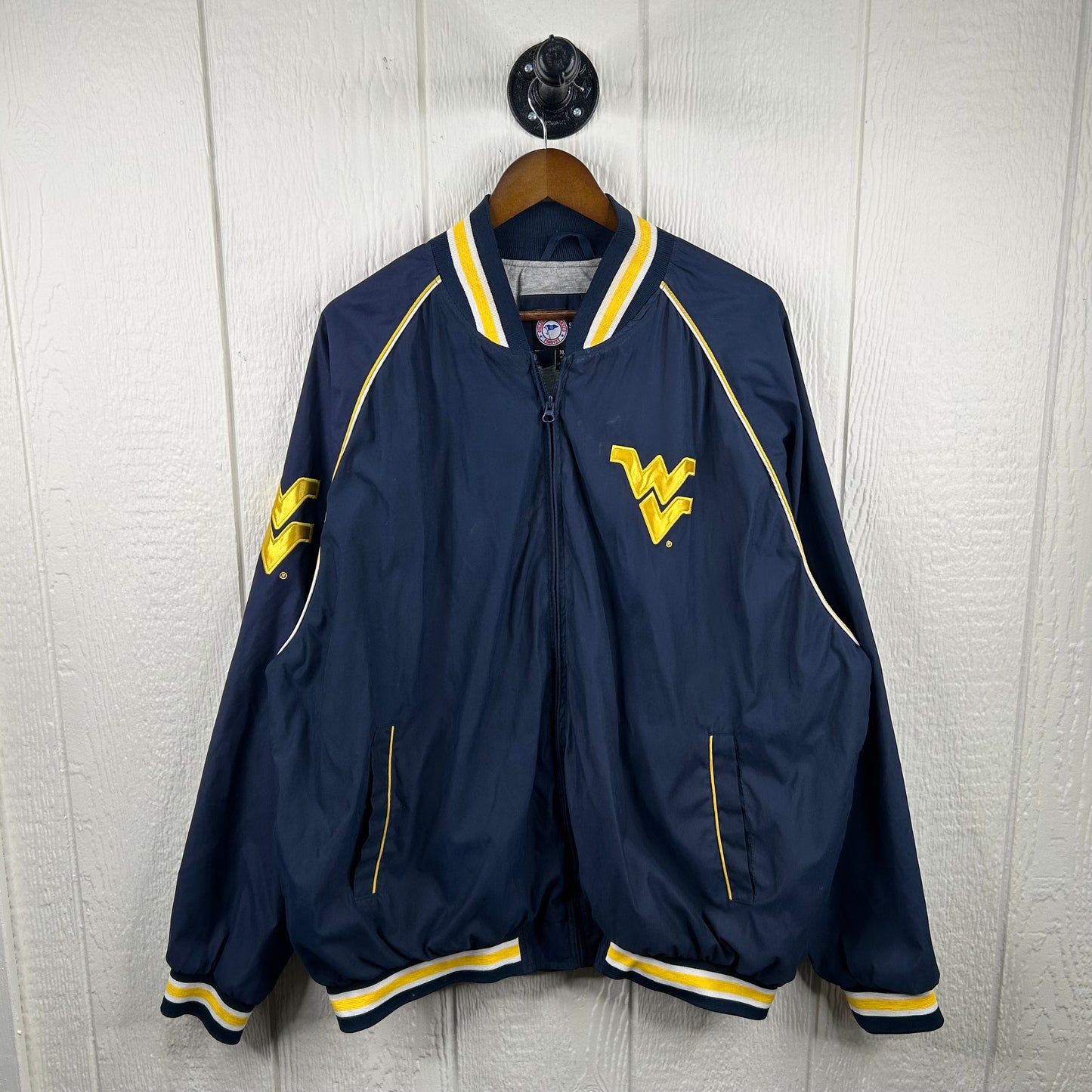 Y2K WVU Mountaineers Full Zip Windbreaker (XL)