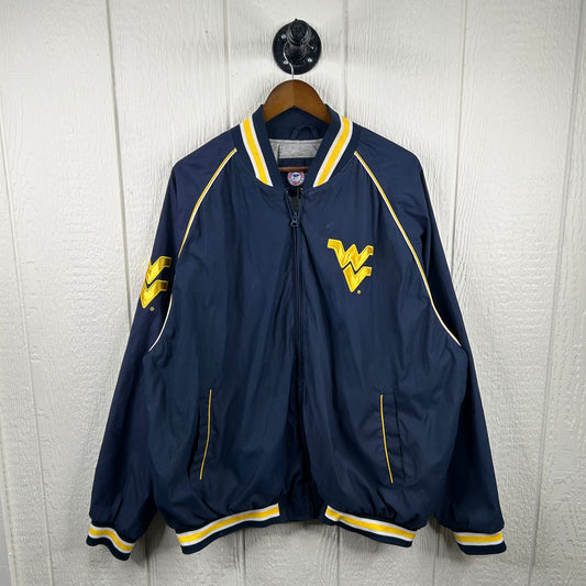 Y2K WVU Mountaineers Full Zip Windbreaker (XL)