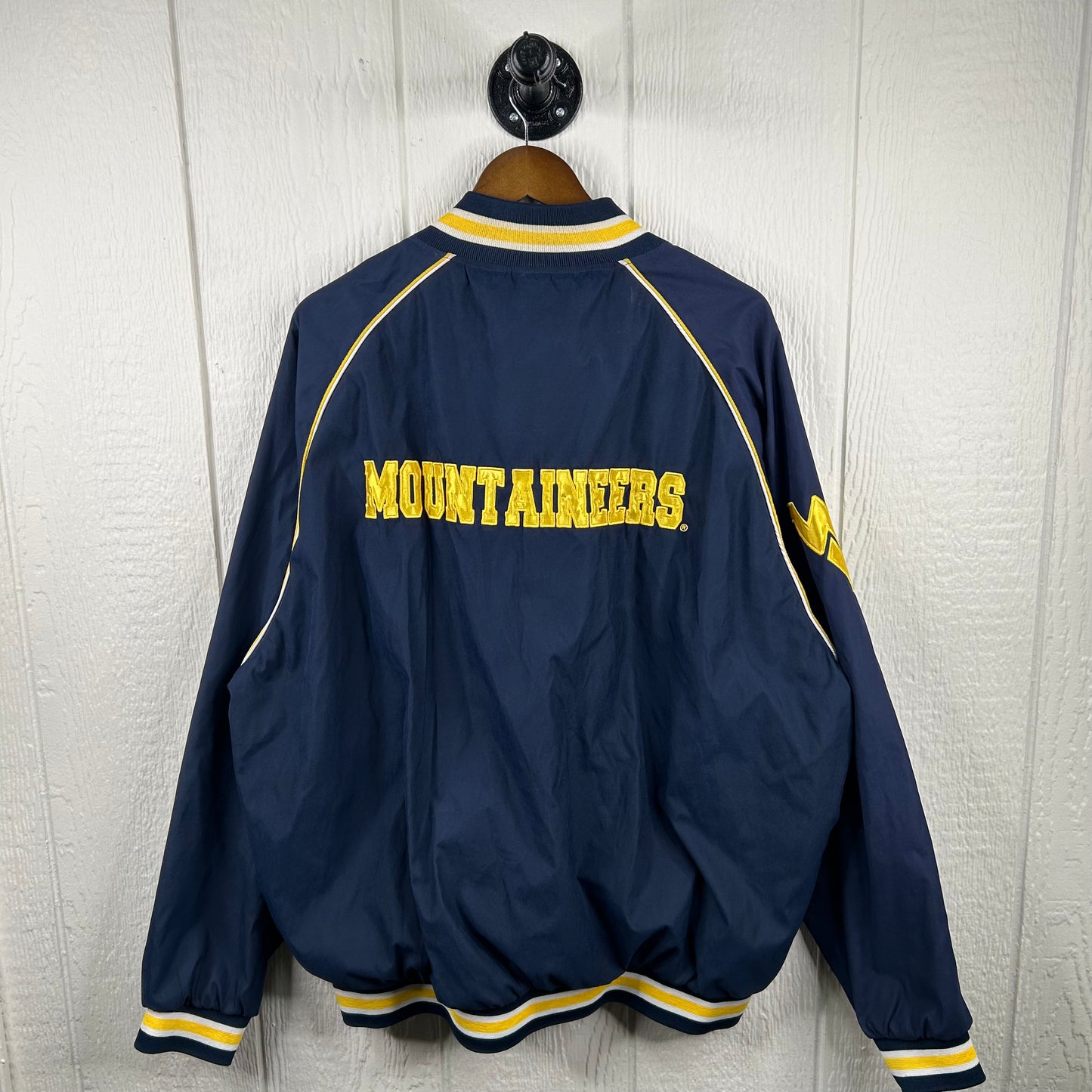 Y2K WVU Mountaineers Full Zip Windbreaker (XL)