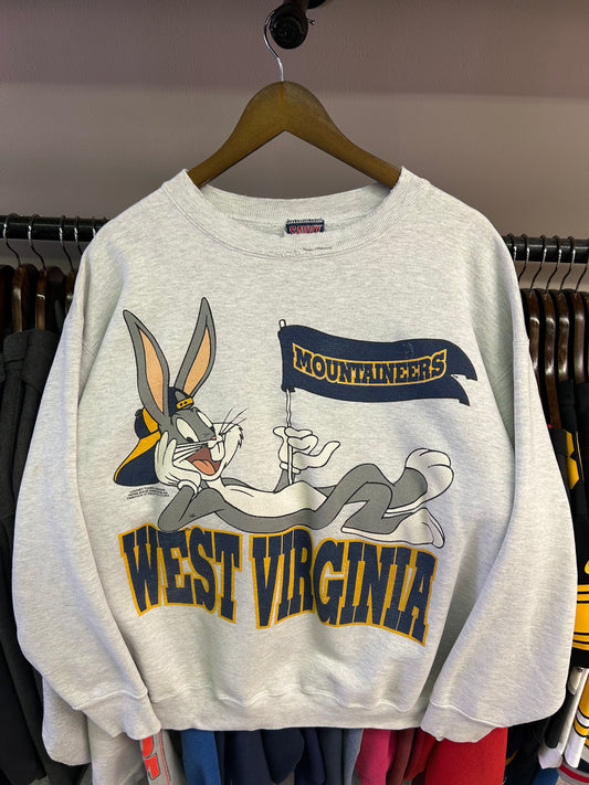 Vintage 90's WVU Mountaineers x Bugs Bunny Crewneck (XL)
