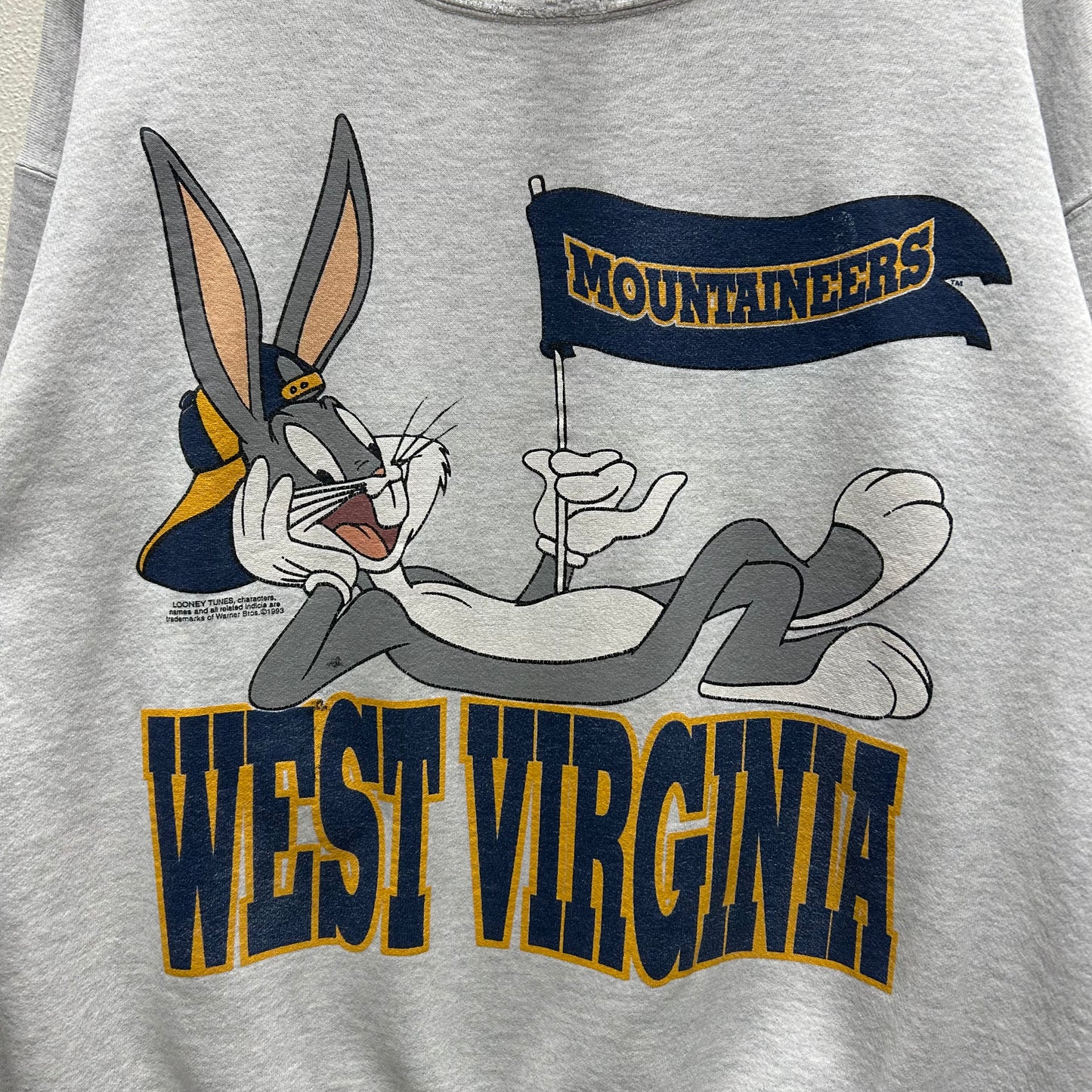 Vintage 90's WVU Mountaineers x Bugs Bunny Crewneck (XL)