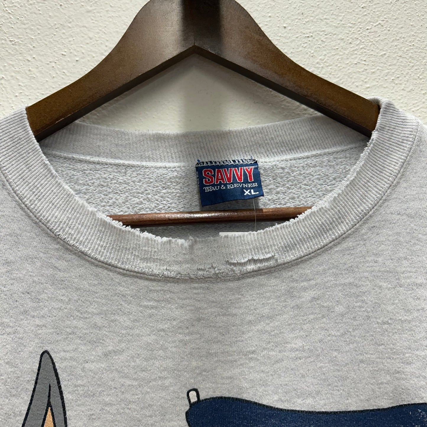 Vintage 90's WVU Mountaineers x Bugs Bunny Crewneck (XL)