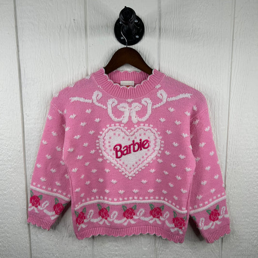 Vintage 80's Barbie Knit Pink Sweater (XS)