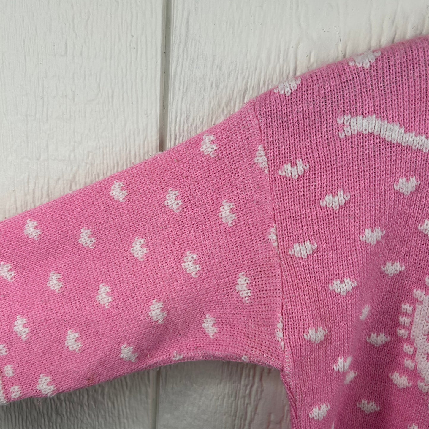 Vintage 80's Barbie Knit Pink Sweater (XS)