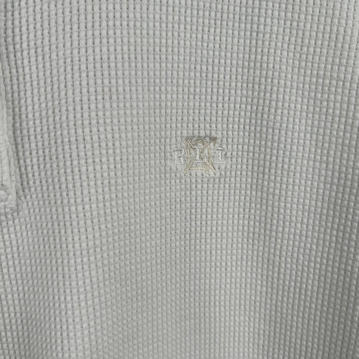 Vintage Ralph Lauren White Thermal Long Sleeve (M)