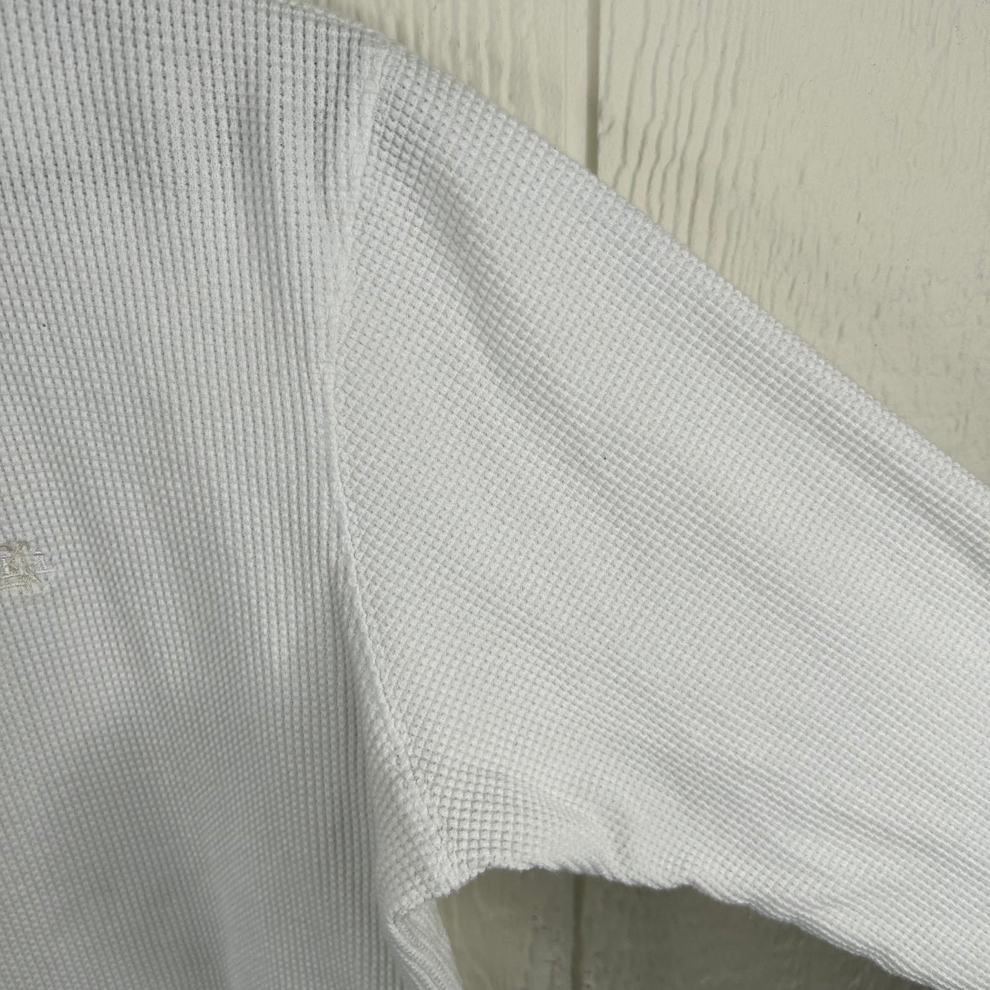 Vintage Ralph Lauren White Thermal Long Sleeve (M)