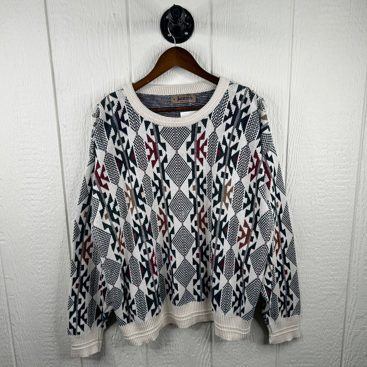 Vintage 80's Funky Pattern Sweater (XL)