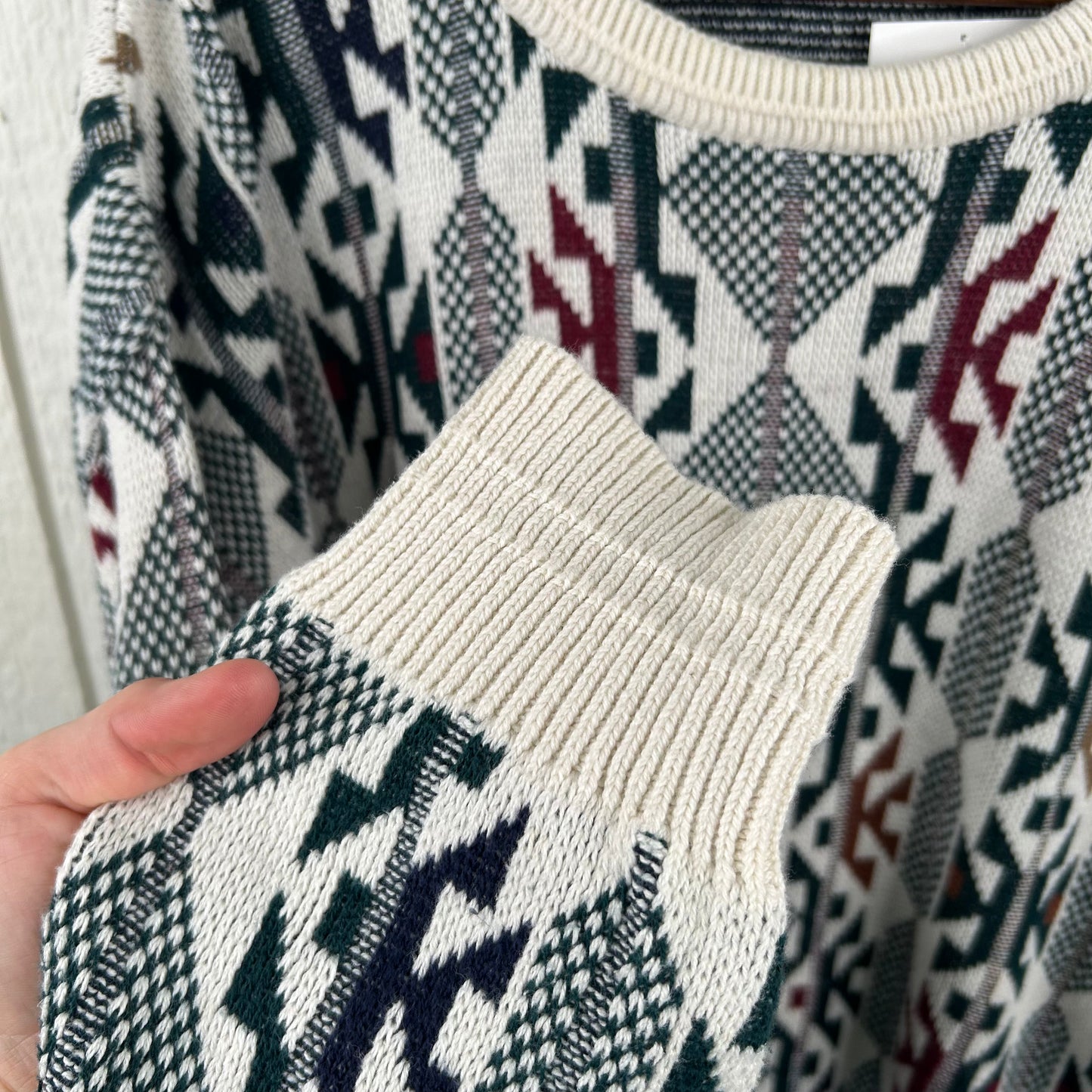Vintage 80's Funky Pattern Sweater (XL)