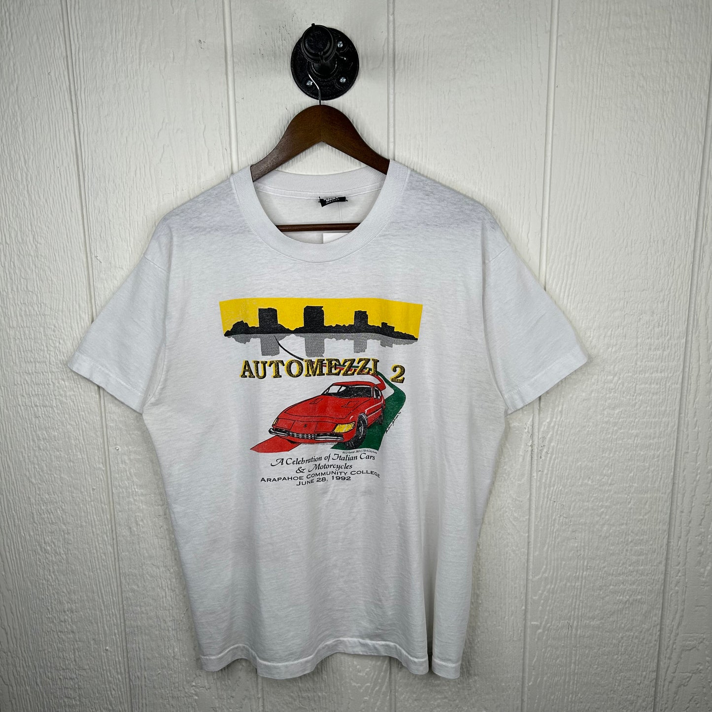 Vintage 90's Automezzi 2 Ferrari Graphic Tee (XL)