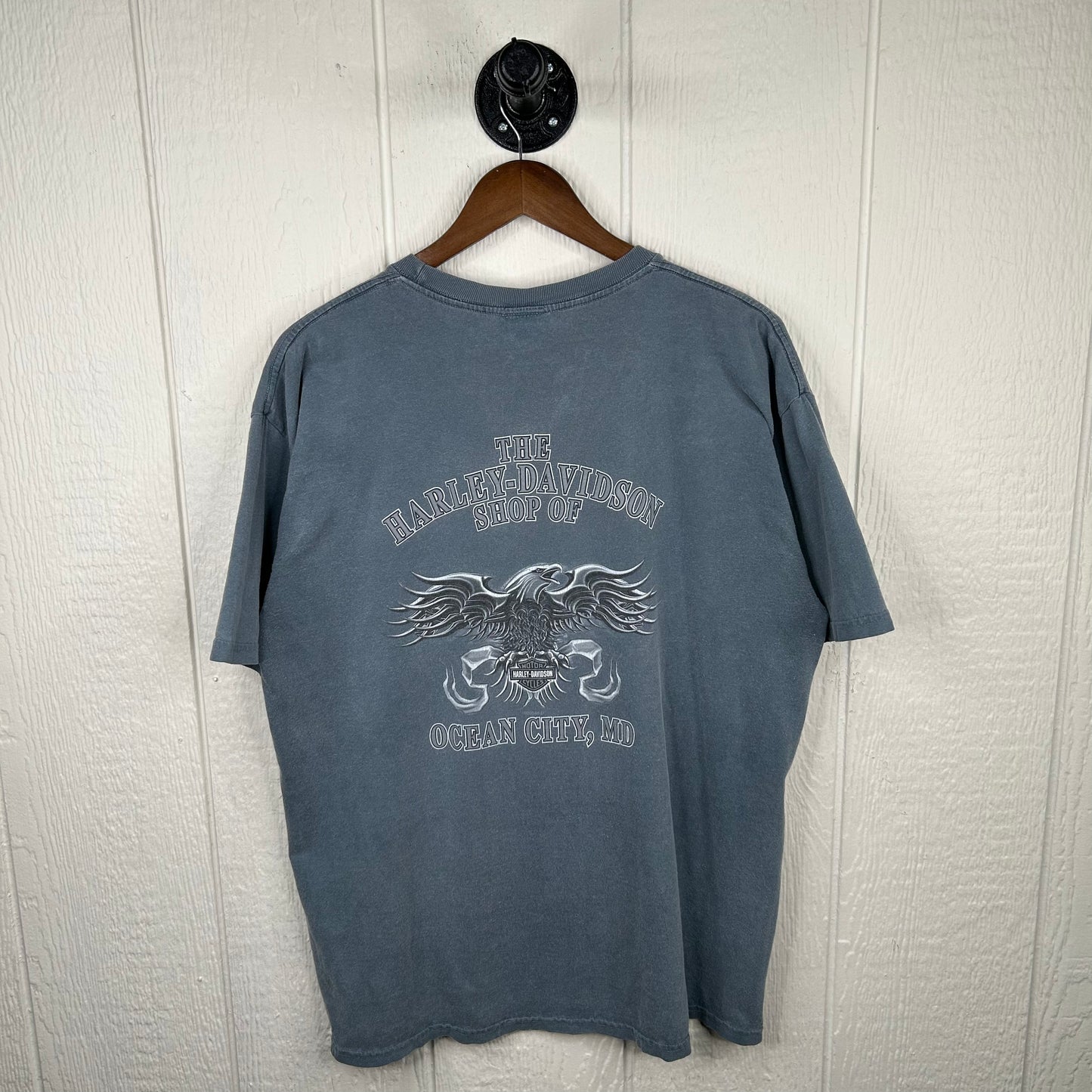 Vintage 90's Harley Davidson Motorcycles Ocean City MD Graphic Tee (L)