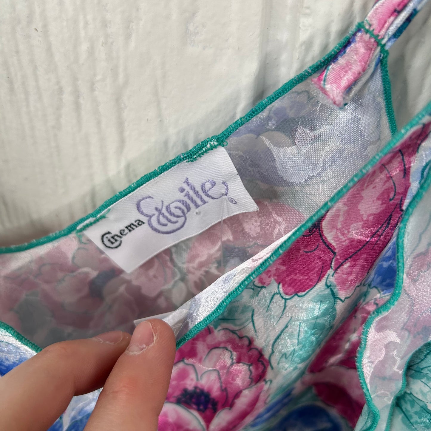 Vintage 80's Floral Dress & Robe Set (S)