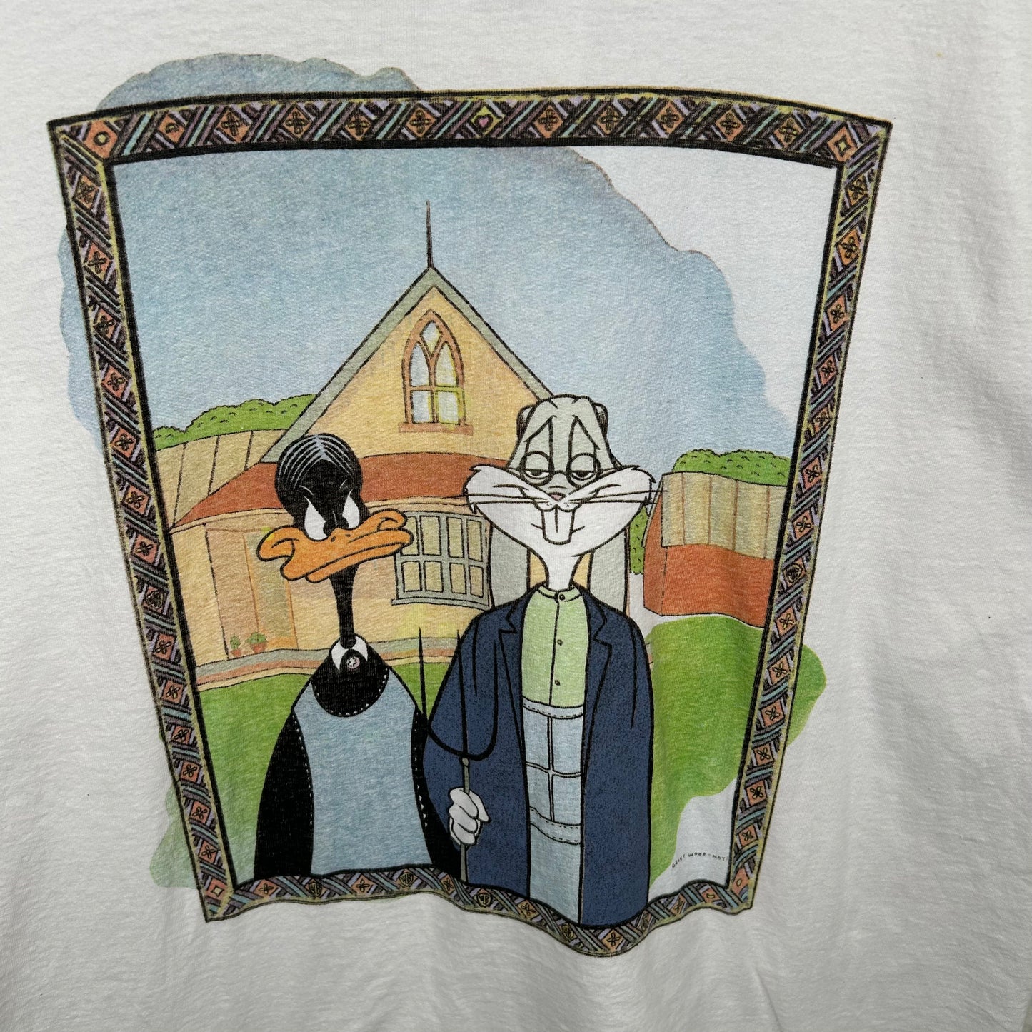 Vintage 90's American Gothic Bugs & Daffy Graphic Tee (XLT)