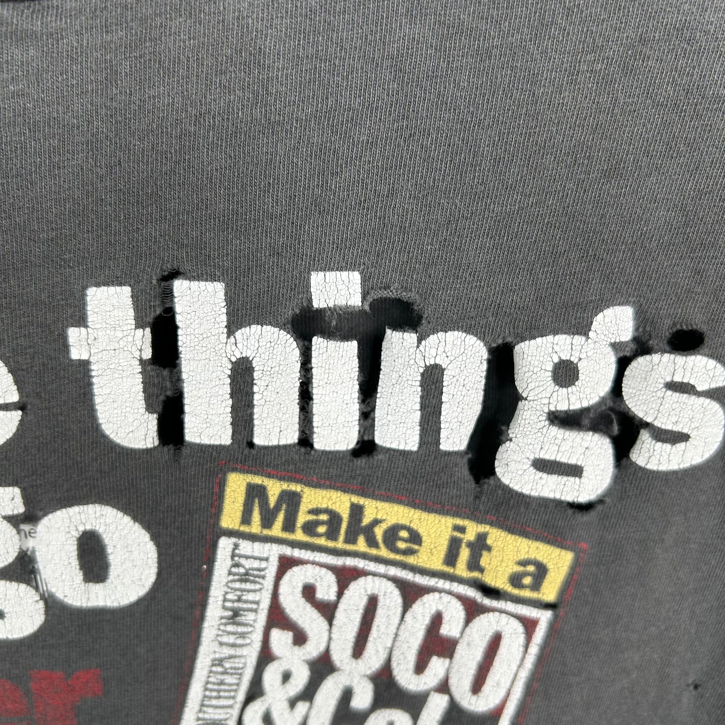 Vintage 90's Thrashed Soco & Cola Graphic Tee (XL)