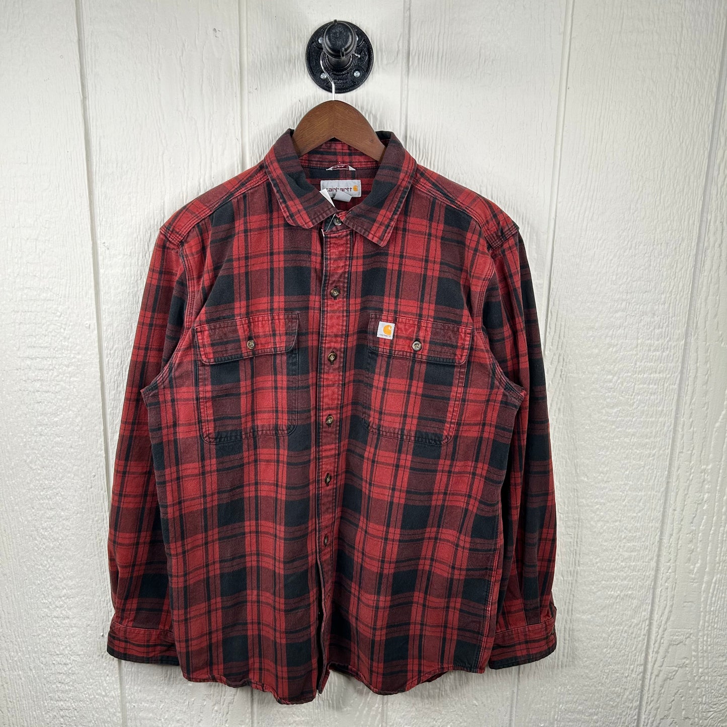 Y2K Carhartt Plaid Button-Up Flannel (M)