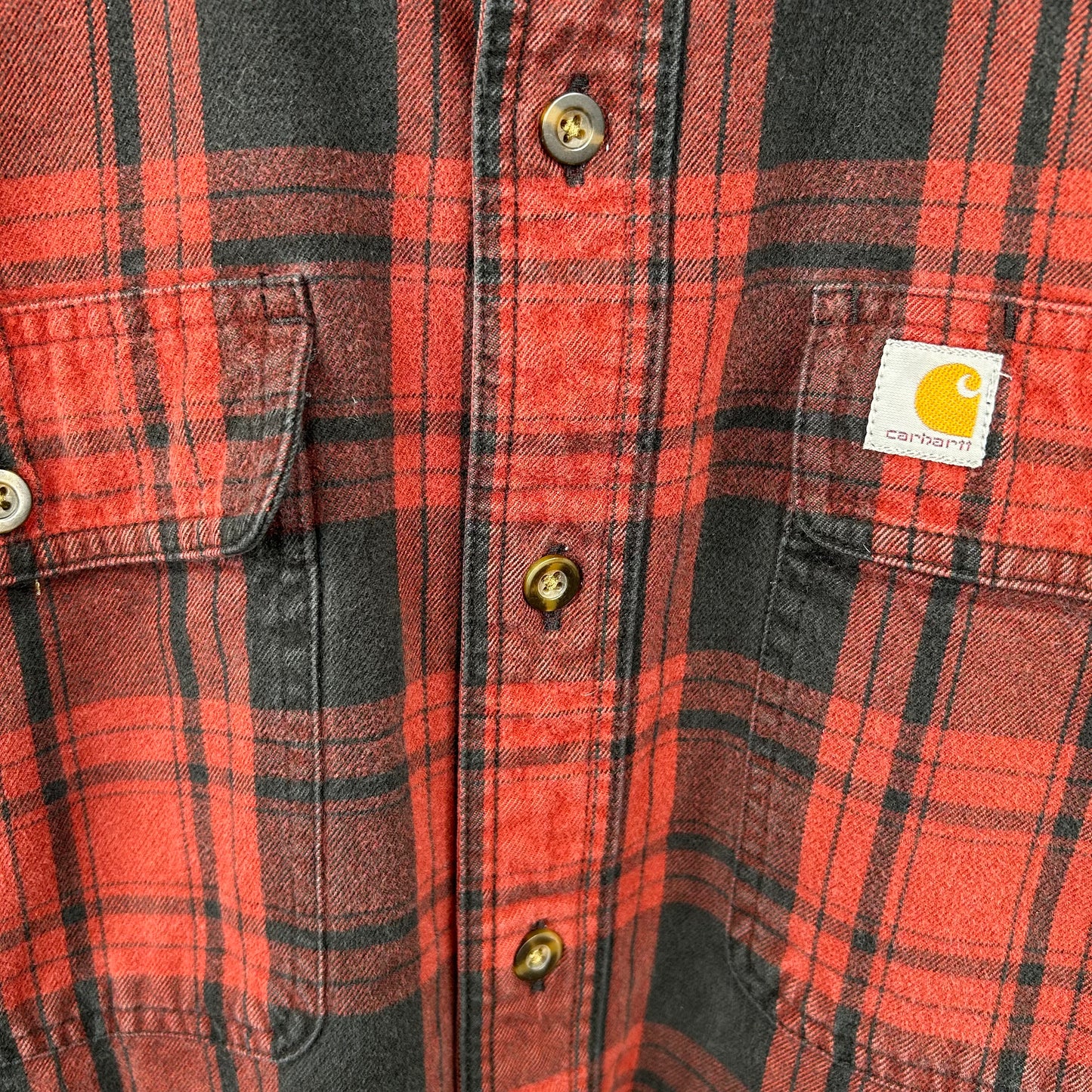 Y2K Carhartt Plaid Button-Up Flannel (M)