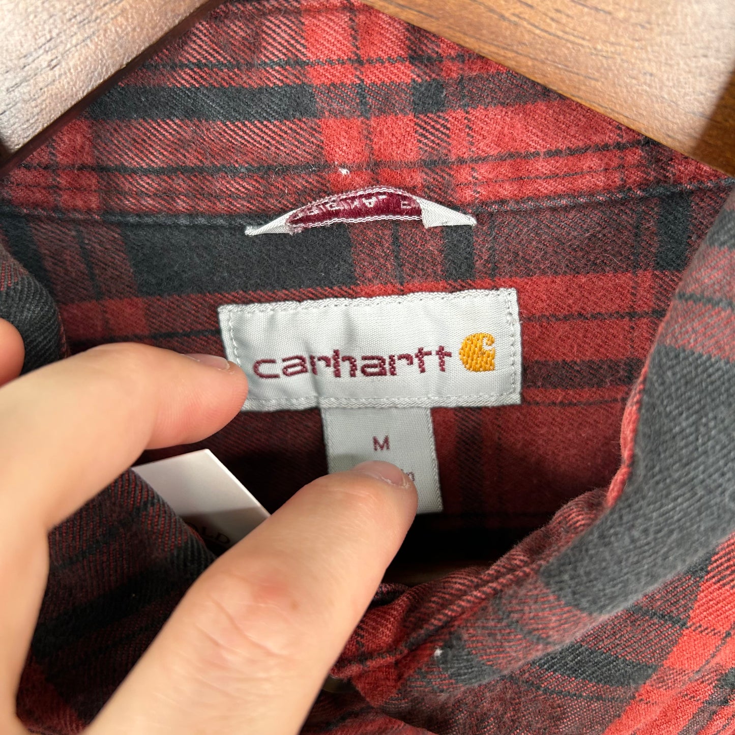 Y2K Carhartt Plaid Button-Up Flannel (M)