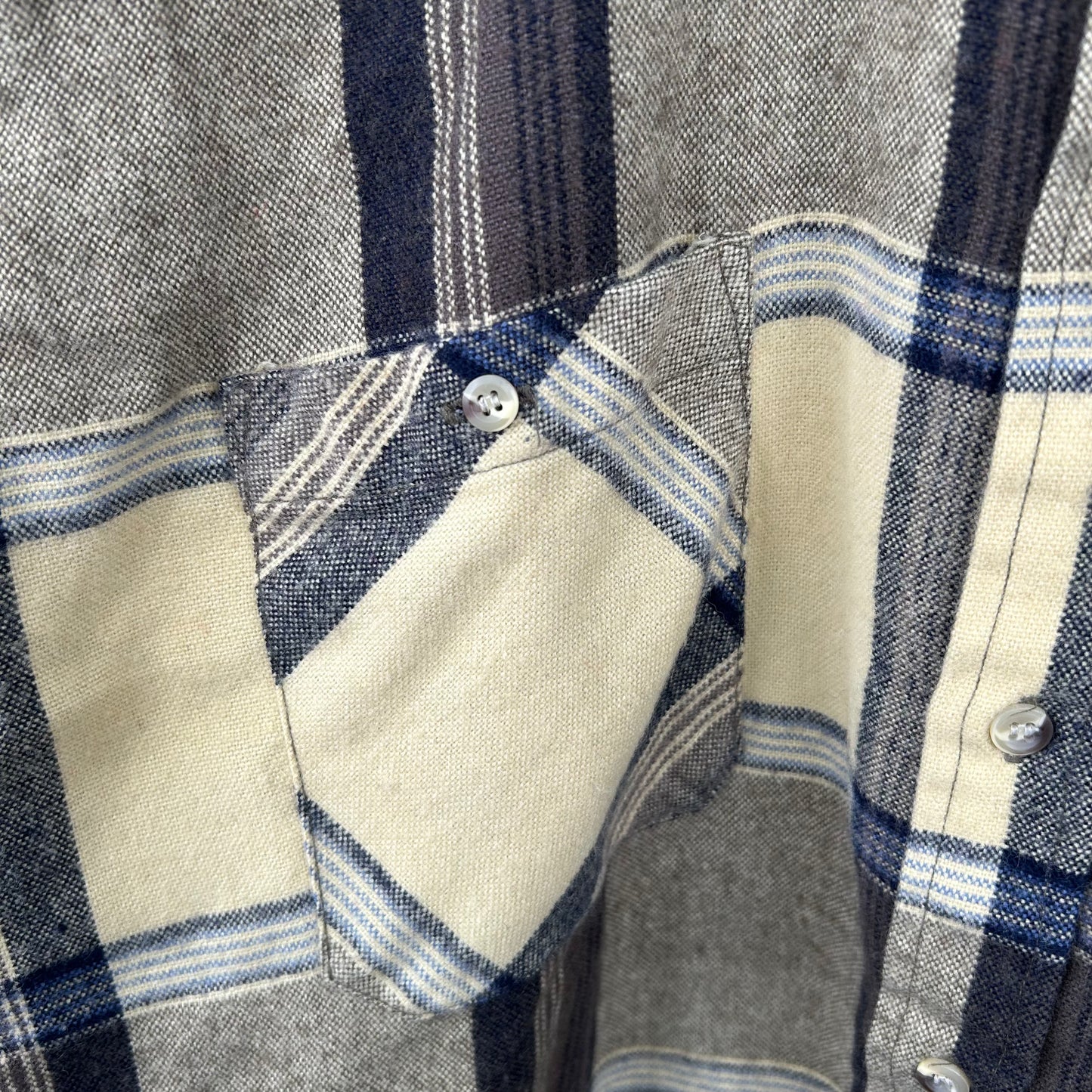 Vintage 90's Yellow Plaid Button-Up Flannel (XL)