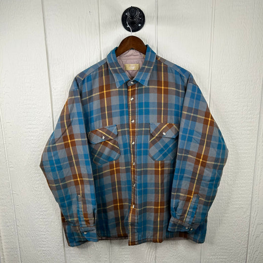Vintage 90's Heavy Weight Plaid Button-Up Flannel (XL)