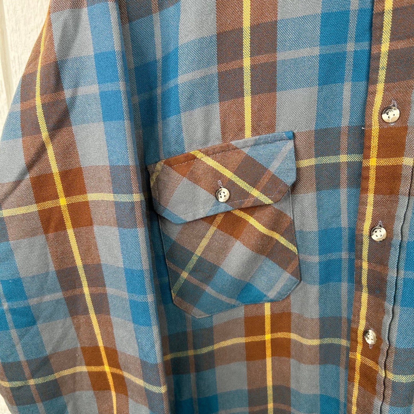 Vintage 90's Heavy Weight Plaid Button-Up Flannel (XL)