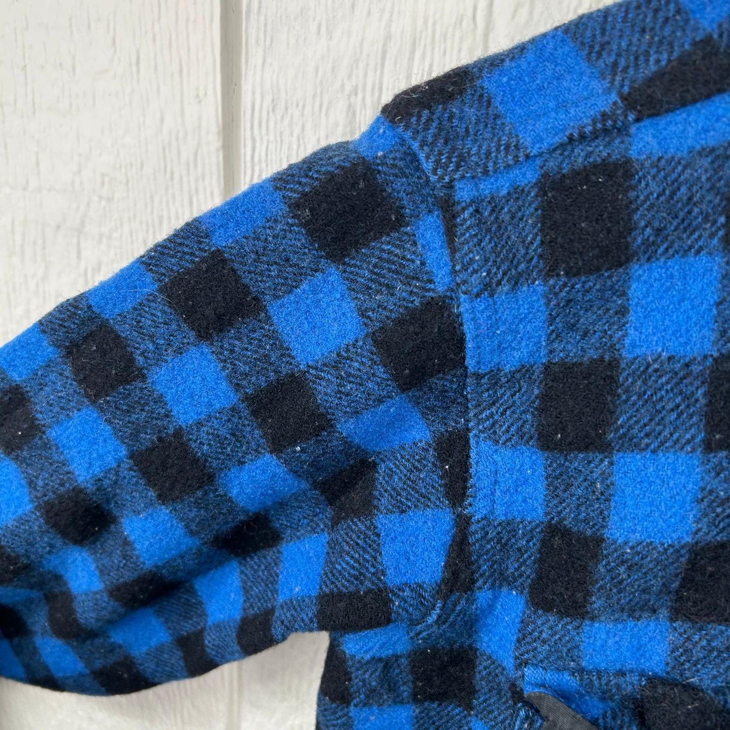 Vintage 80's Wool Plaid Button-Up Flannel (M)
