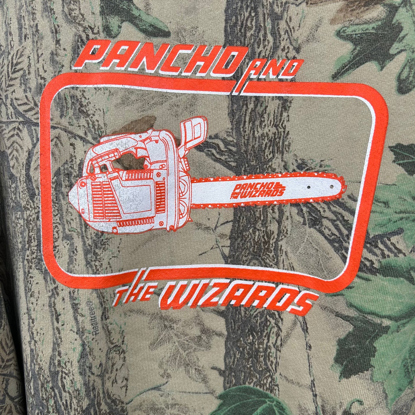 Vintage 90's Faded Camo Quater-Zip Graphic Crewneck (XL)