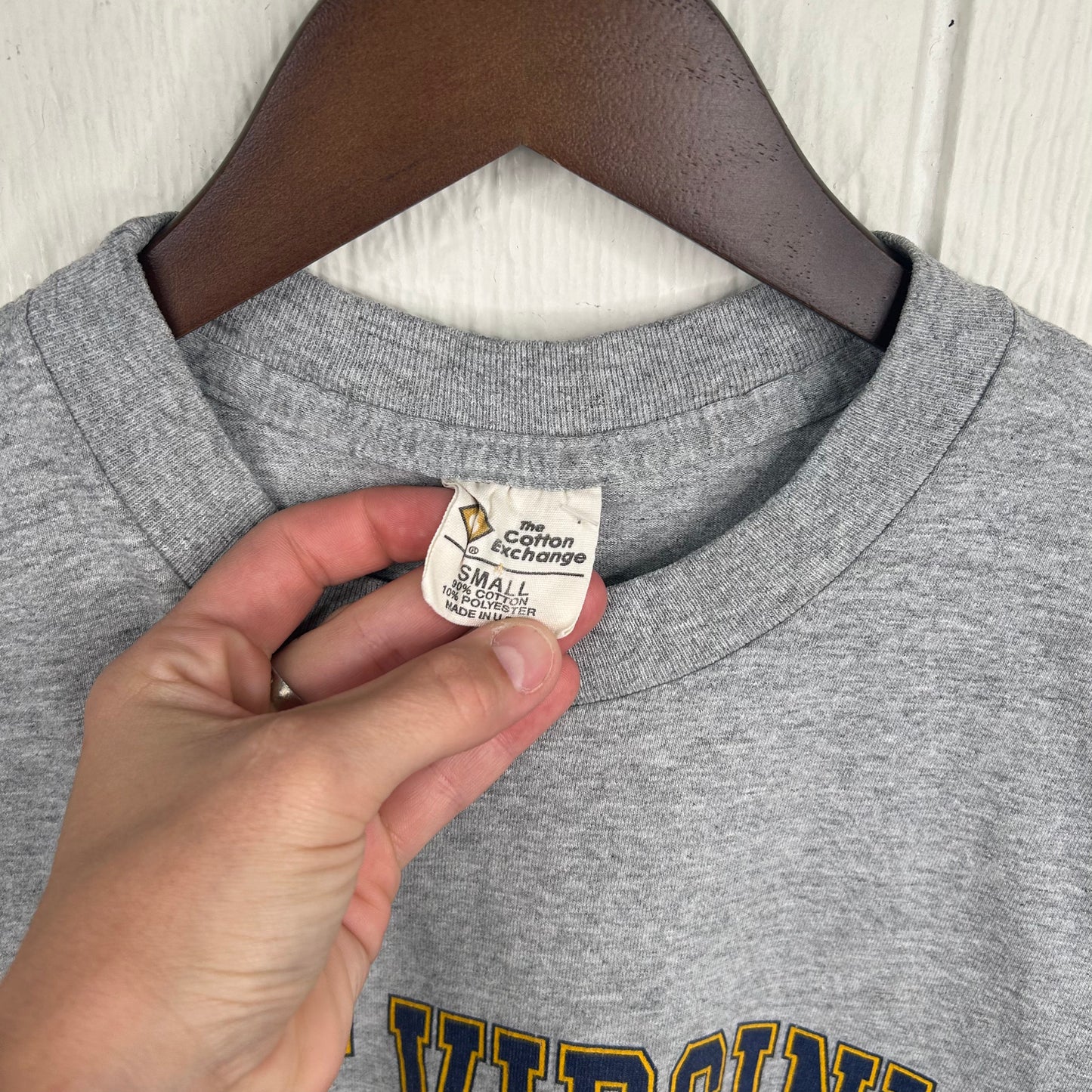 Y2K West Virginia Football Helmet Graphic Tee (S)