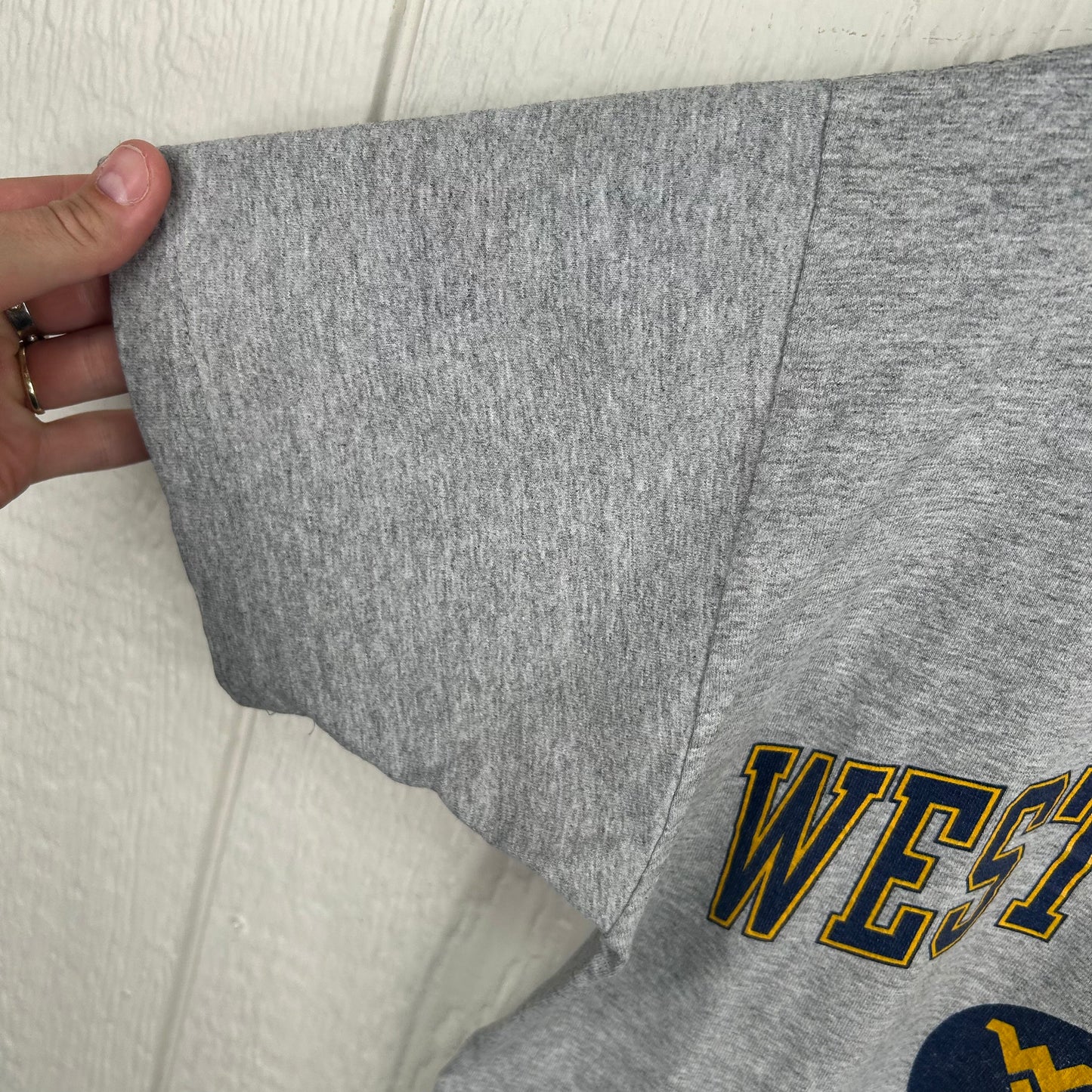 Y2K West Virginia Football Helmet Graphic Tee (S)