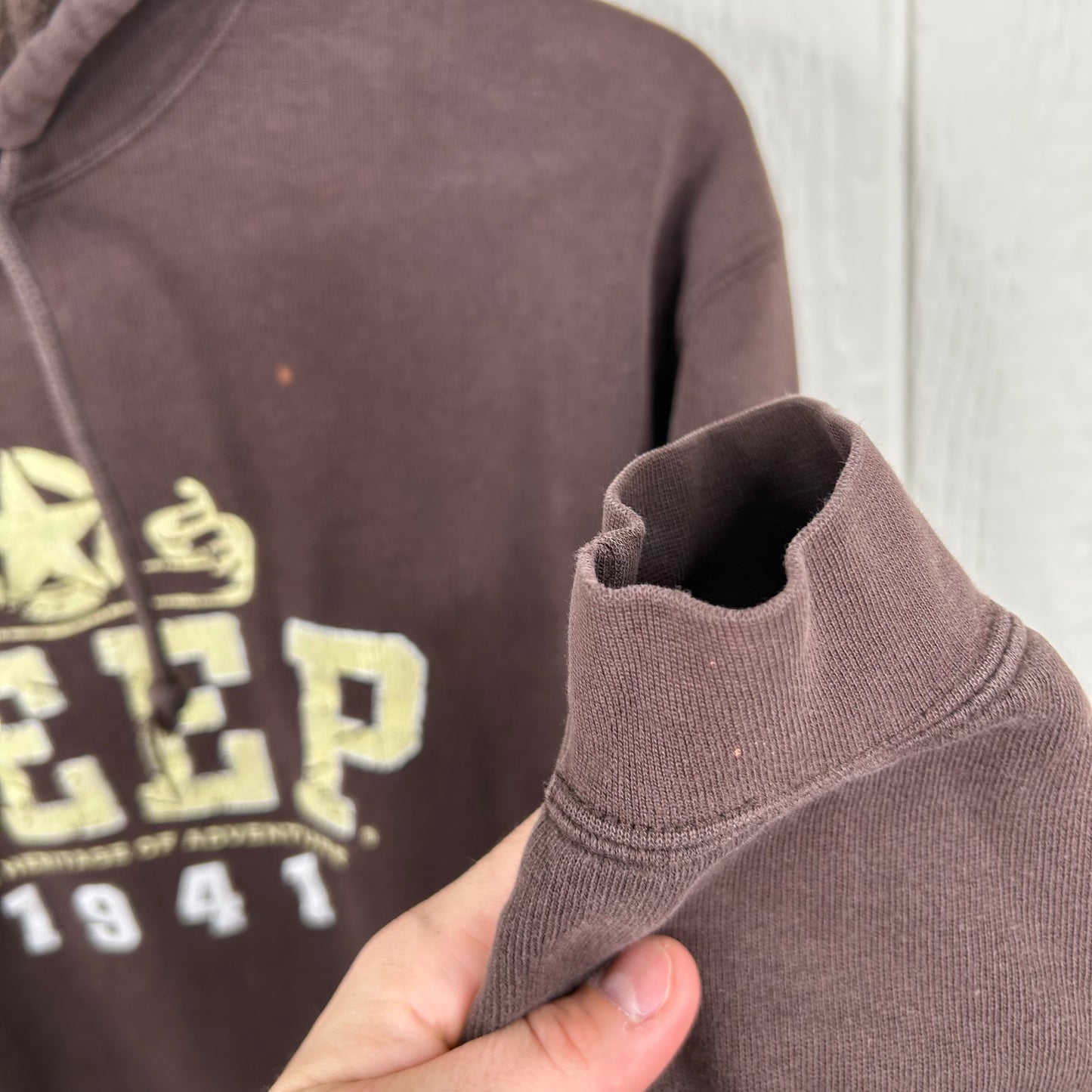 Y2K Faded Jeep Graphic Hoodie (S)