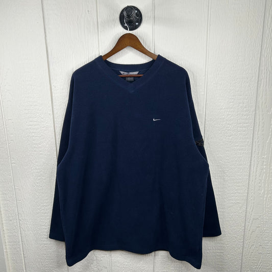 Vintage 90's V-Neck Fleece Crewneck (XXL)