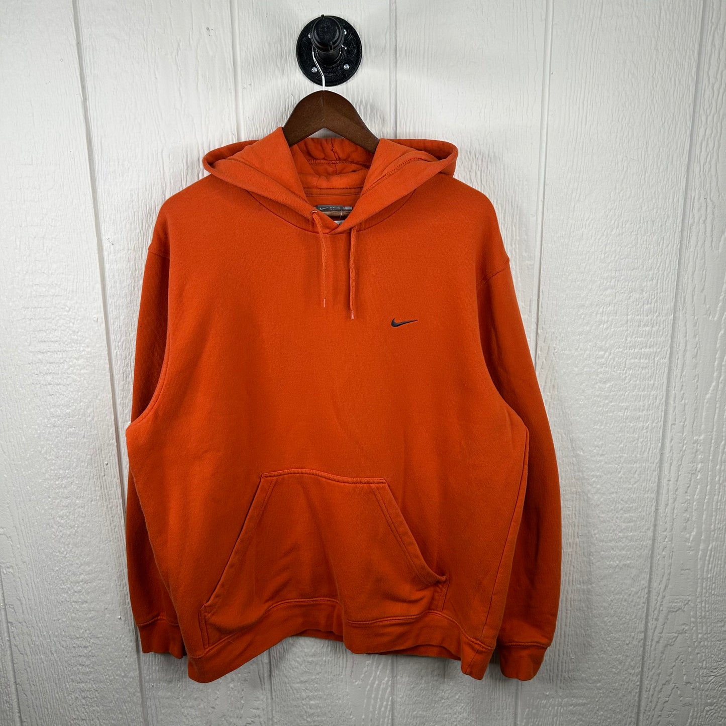 Vintage 90's Sun Faded Orange Nike Hoodie (XL)