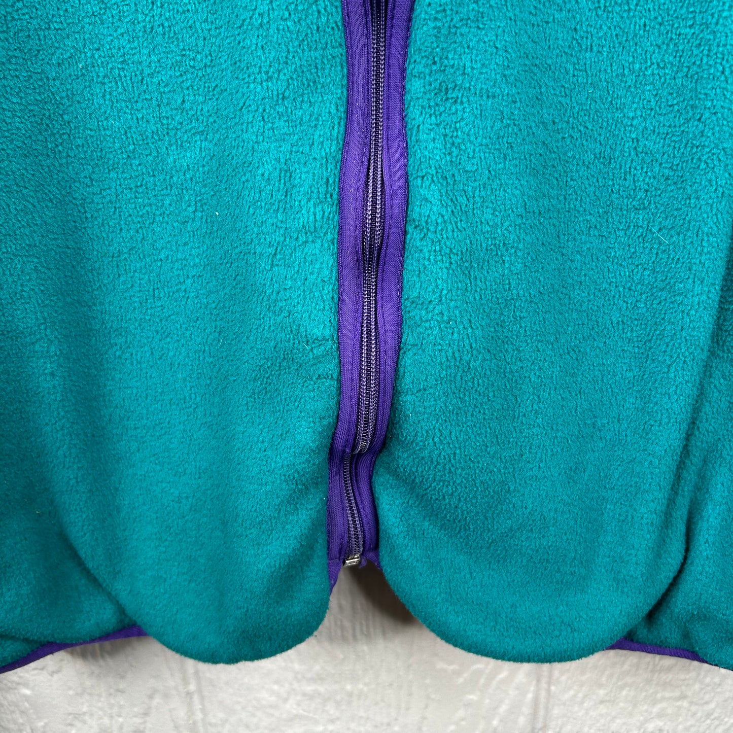 Vintage 90's Teal LLBean Full-Zip Fleece Jacket (XL)