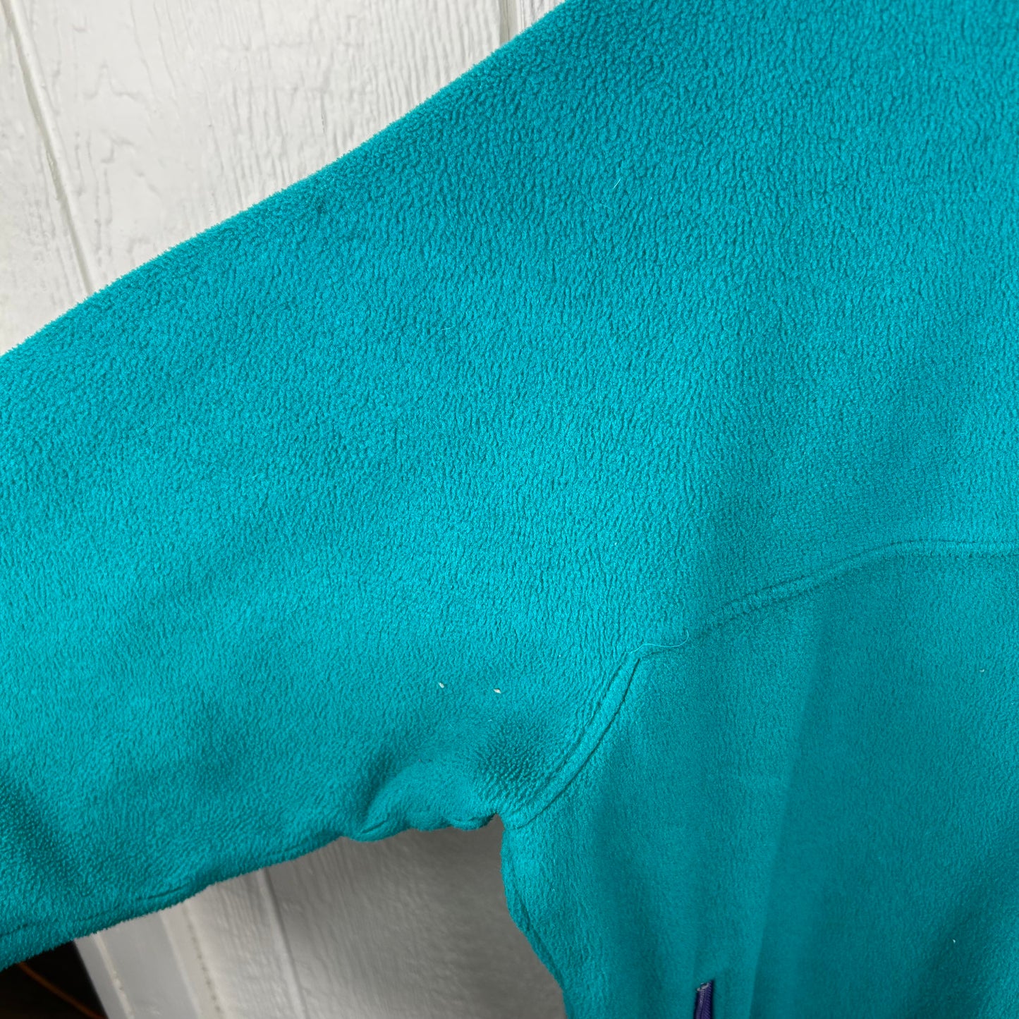 Vintage 90's Teal LLBean Full-Zip Fleece Jacket (XL)