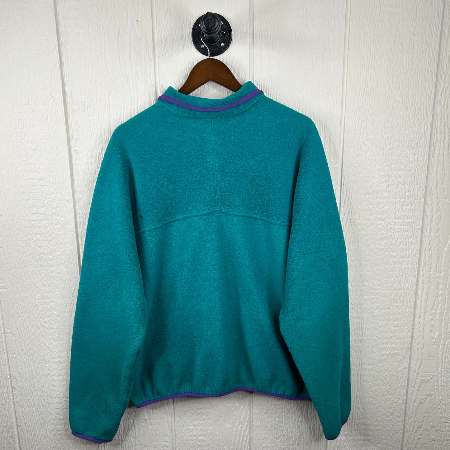 Vintage 90's Teal LLBean Full-Zip Fleece Jacket (XL)