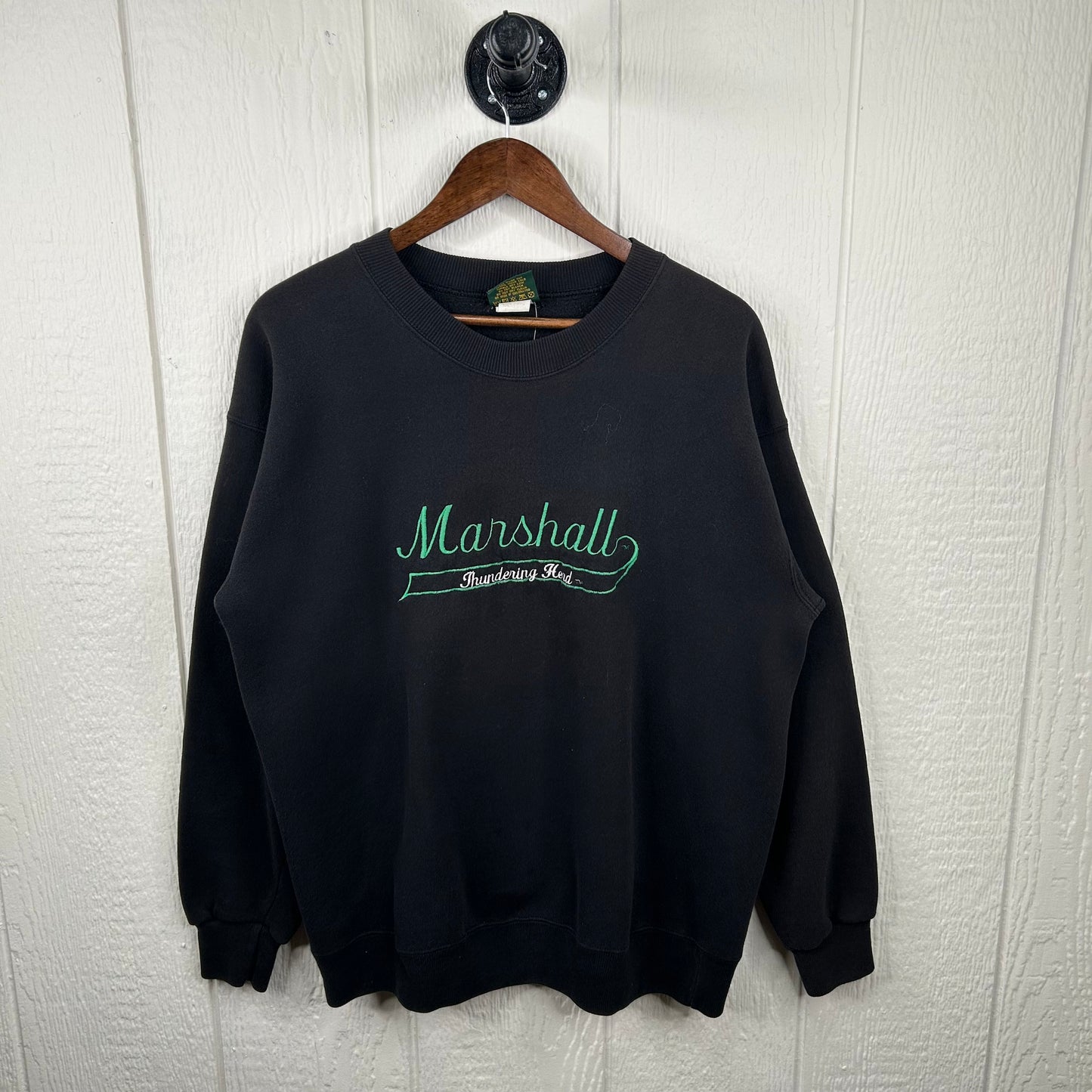 Vintage 90's Marshall University Thundering Hurd Embroidered Crewneck (L)
