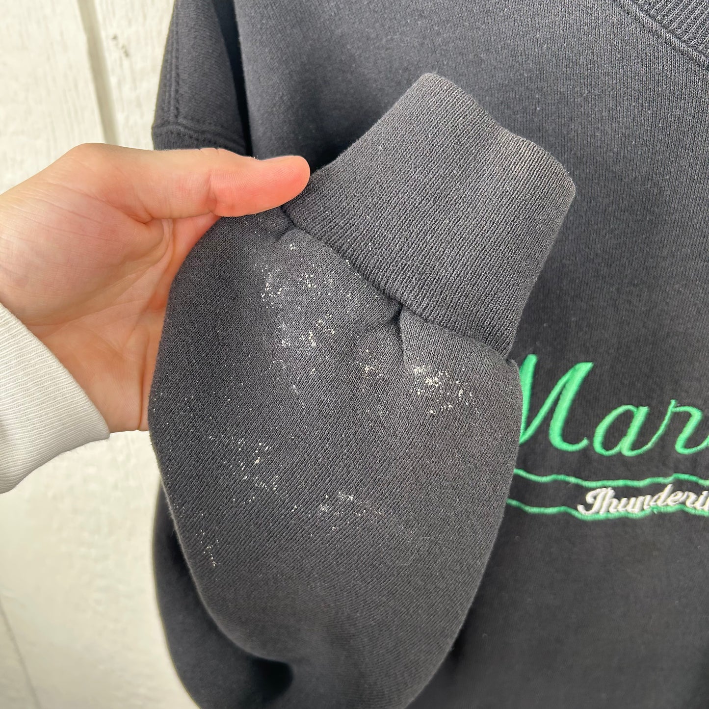 Vintage 90's Marshall University Thundering Hurd Embroidered Crewneck (L)