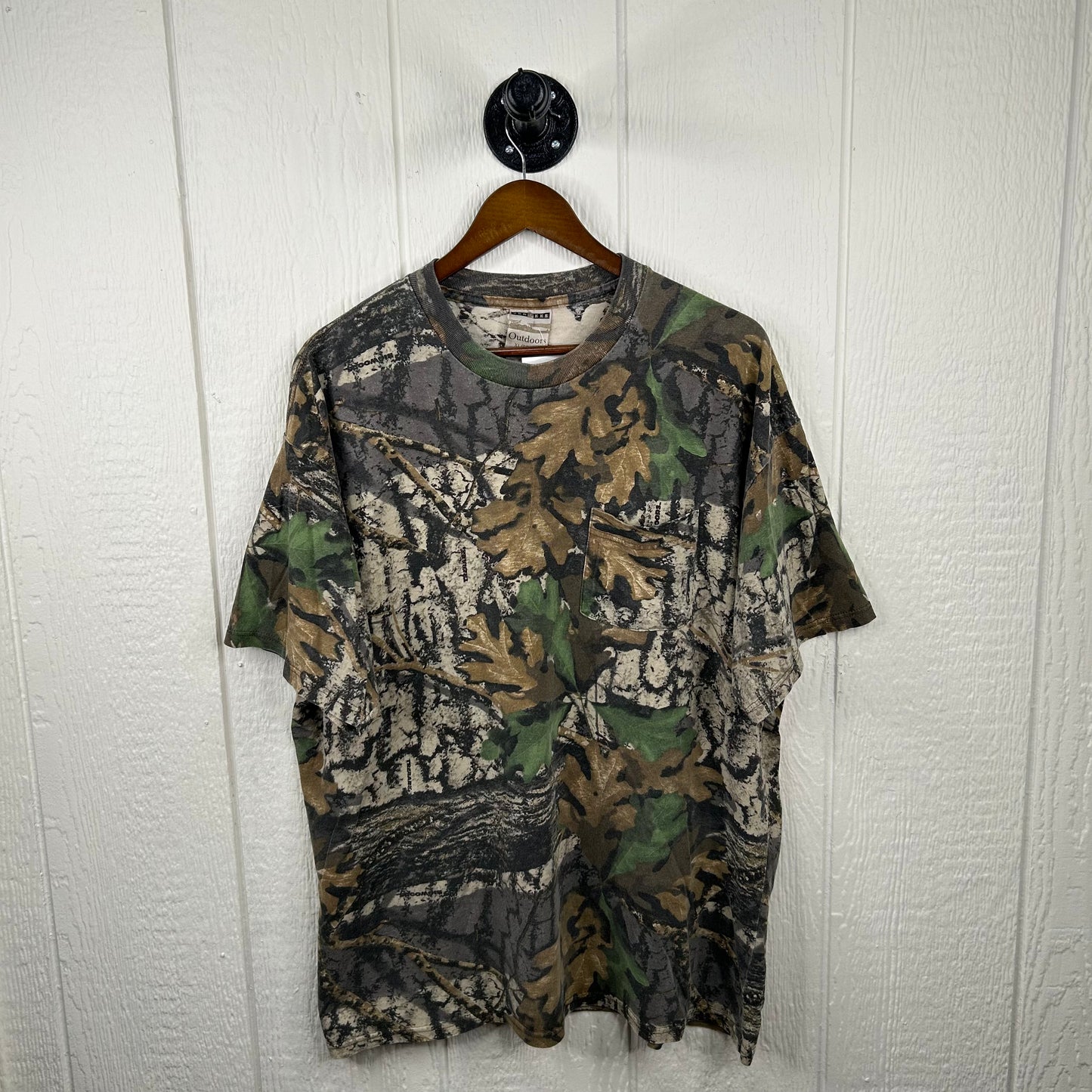 Vintage 90's Jerzees Faded Camo Tee (XL)