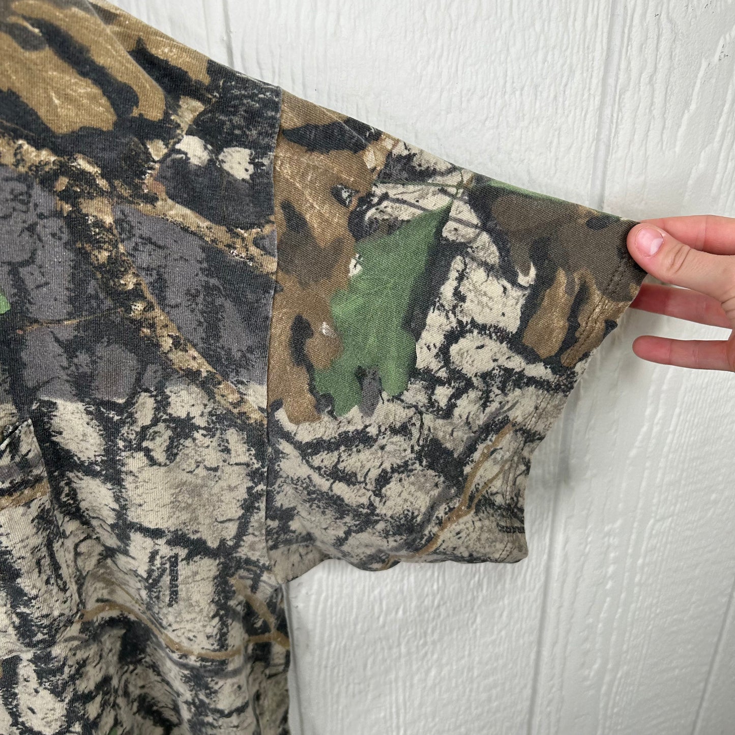 Vintage 90's Jerzees Faded Camo Tee (XL)