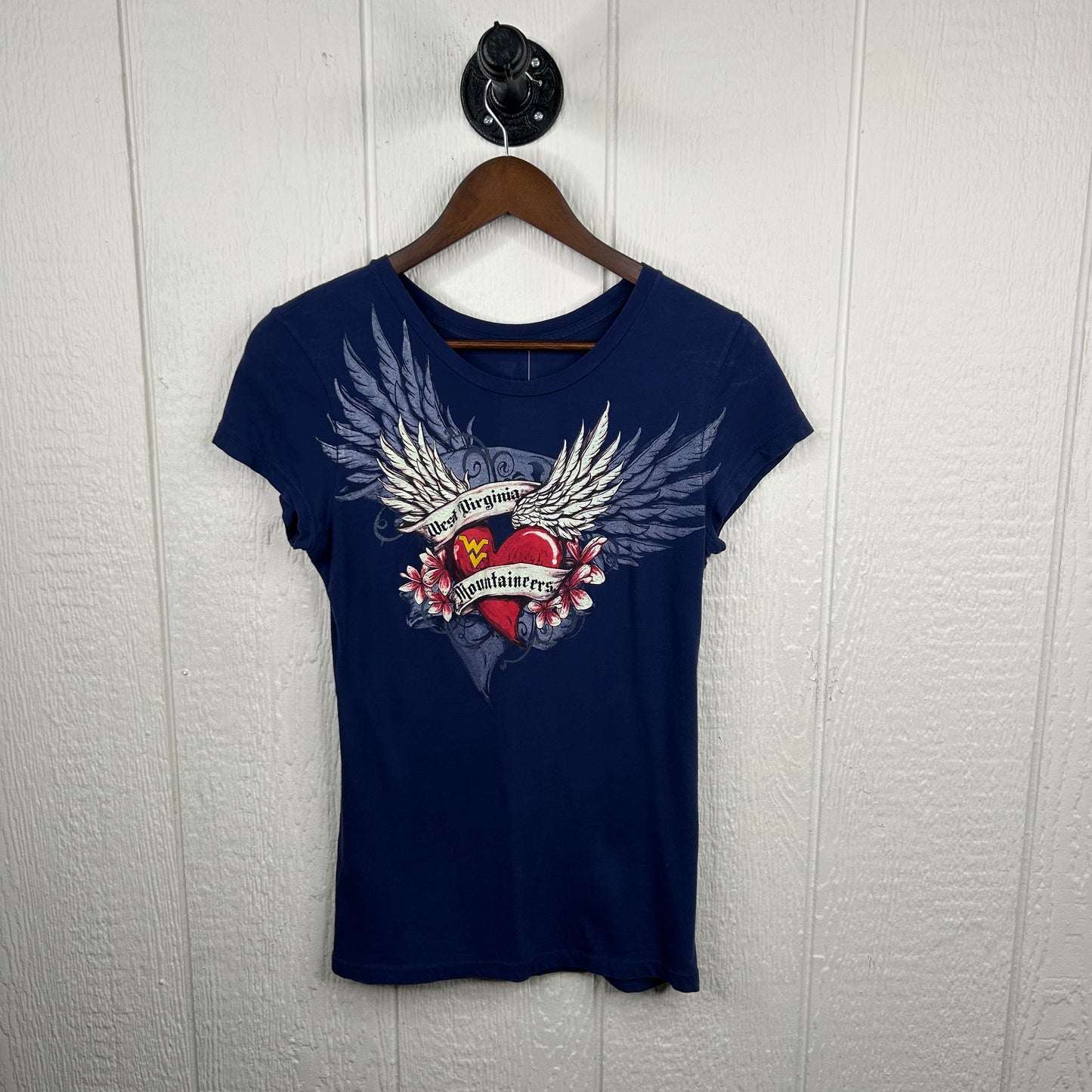 Y2K WVU Mountaineers Graphic Baby Tee (M)