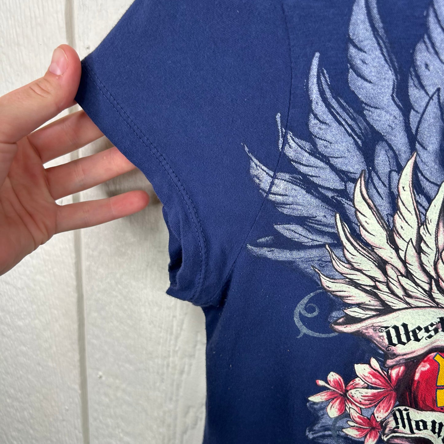 Y2K WVU Mountaineers Graphic Baby Tee (M)