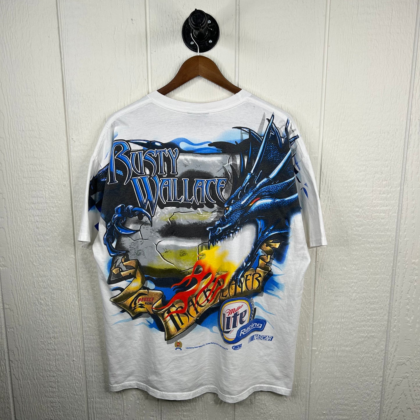 Vintage 90's Track Slayer NASCAR All Over Print Graphic Tee (L)