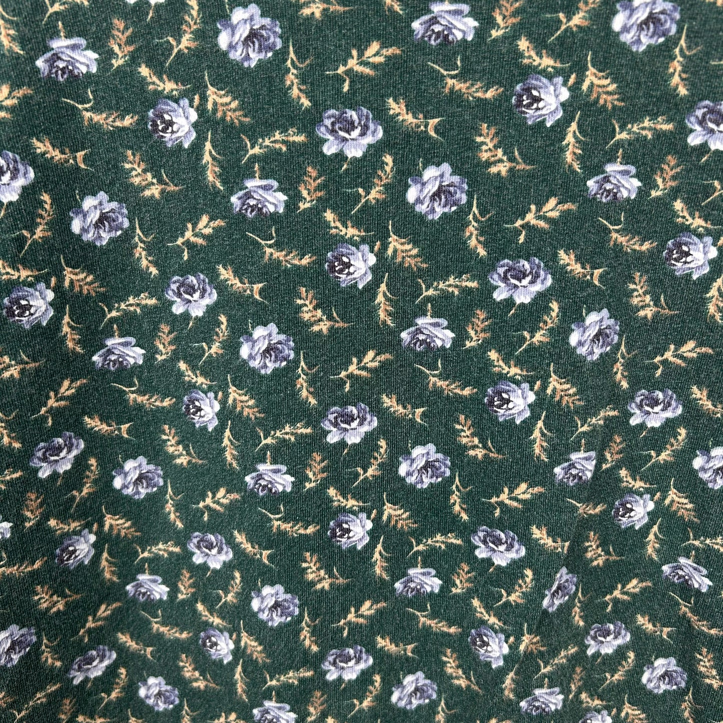 Vintage 90's Blue Flower Pattern Long Sleeve Tee (M)