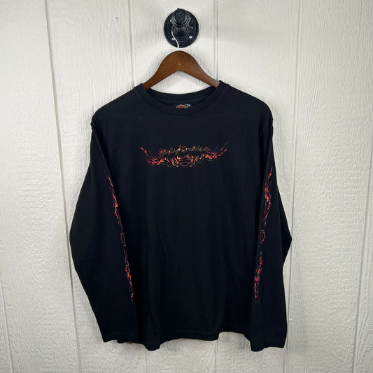 Vintage 90's Harley Davidson Flames Long Sleeve Tee (L)