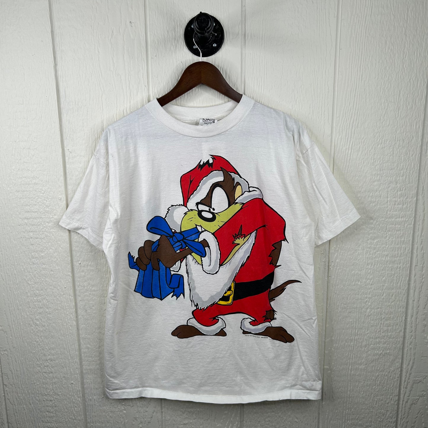 Vintage 90's Tasmanian Devil Santa Clause Double Sided Tee (XL)