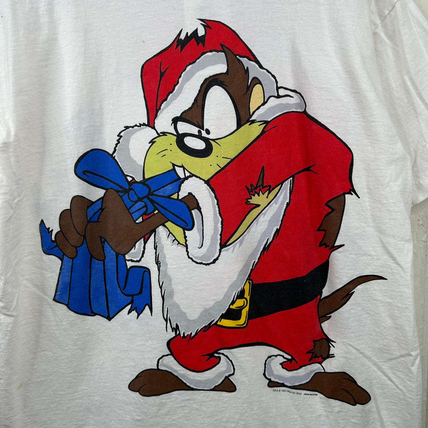 Vintage 90's Tasmanian Devil Santa Clause Double Sided Tee (XL)
