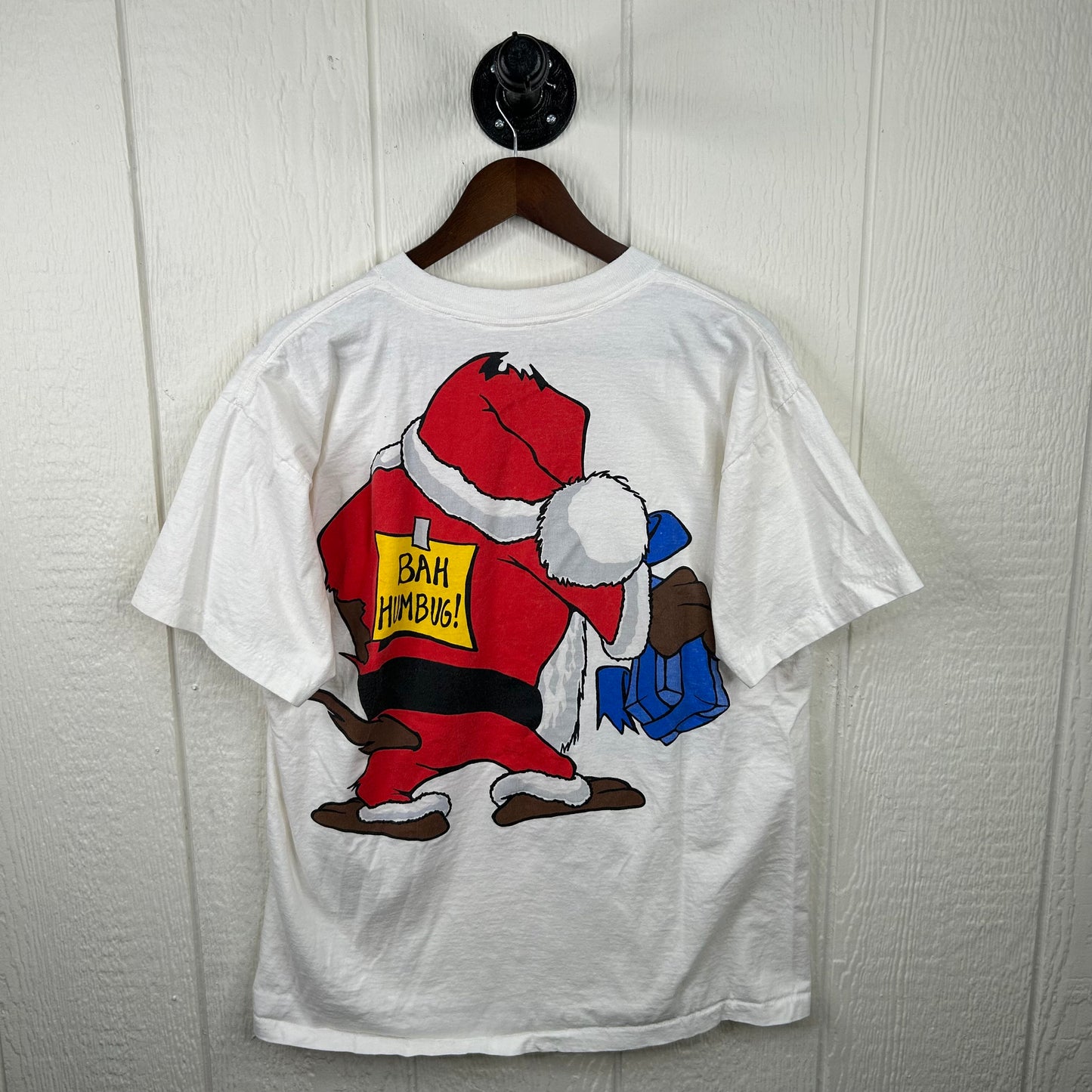 Vintage 90's Tasmanian Devil Santa Clause Double Sided Tee (XL)