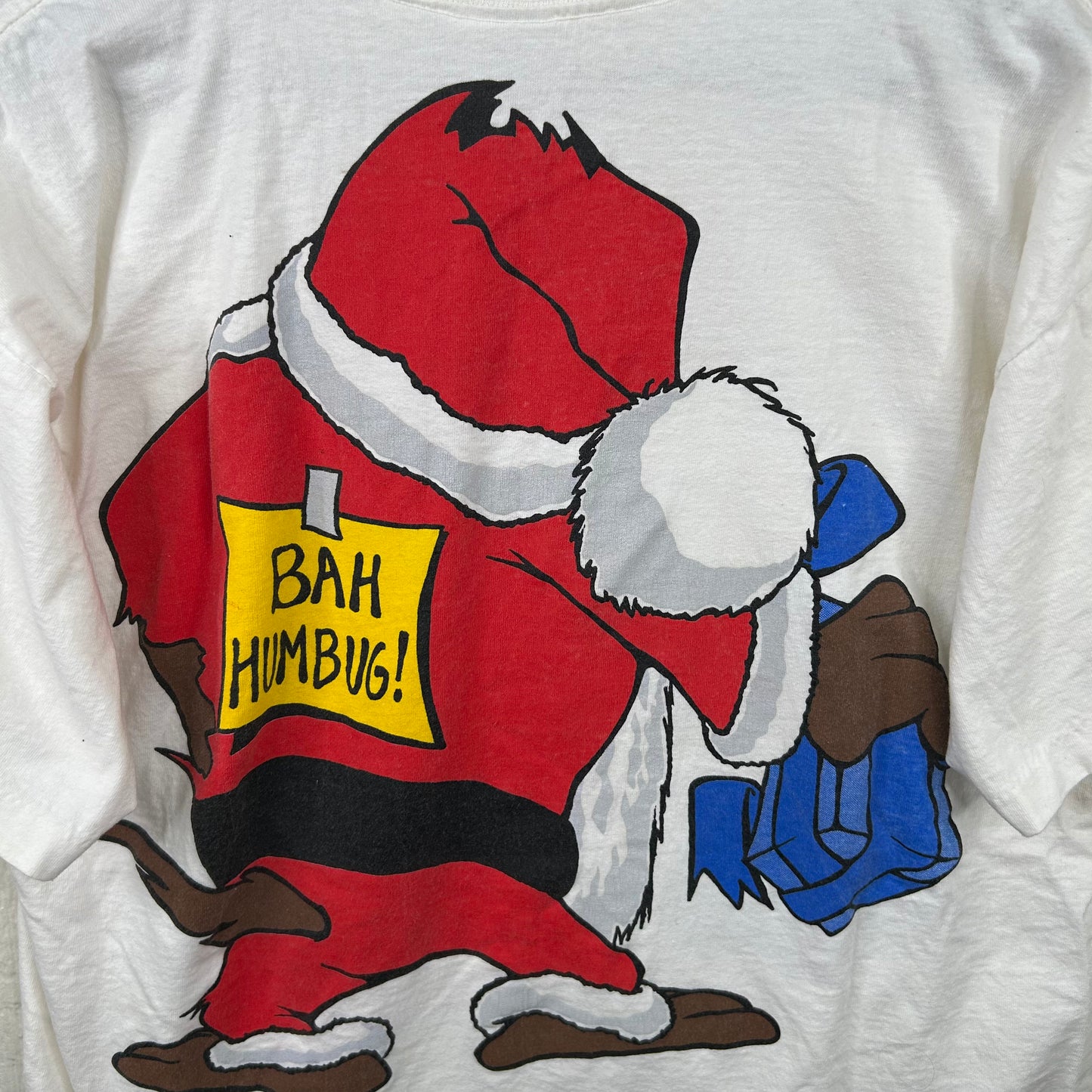 Vintage 90's Tasmanian Devil Santa Clause Double Sided Tee (XL)